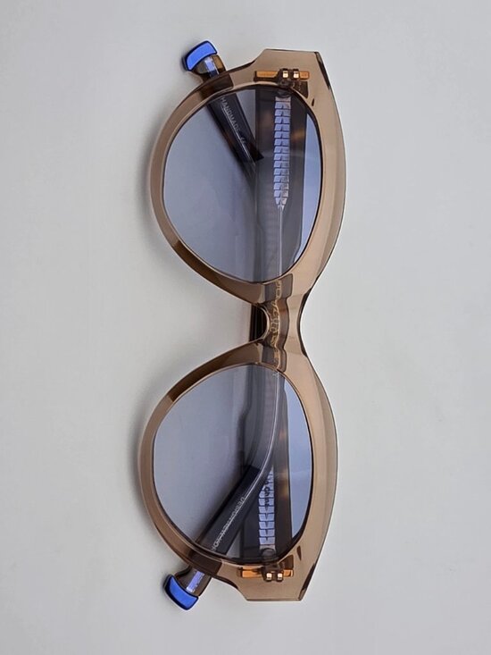 Coco and Breezy Peyton 101 Cognac Frame Blue Gradient Lens Sunglasses w/ Case main image 14